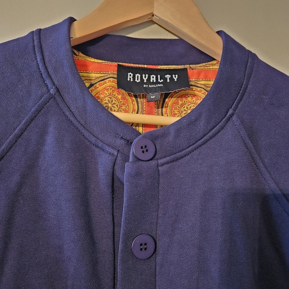 Royalty By Maluma Men's Reversible Multicolor Kaleidoscope Bomber Jacket Medium. - Picture 12 of 15